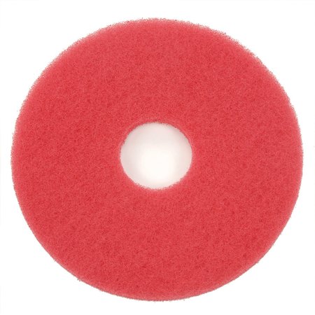 GLOBAL INDUSTRIAL 13 Red Buffing Pad, 5PK 261163RD